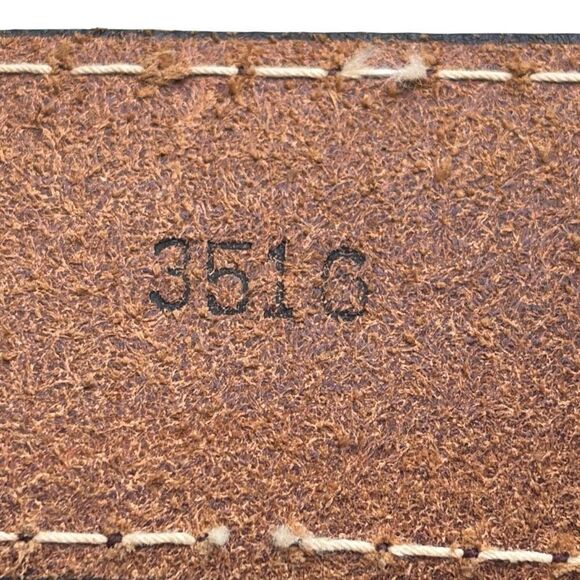 Vintage Multicolored Patchwork Tan Red & Blue Color Block Leather Belt main image 14